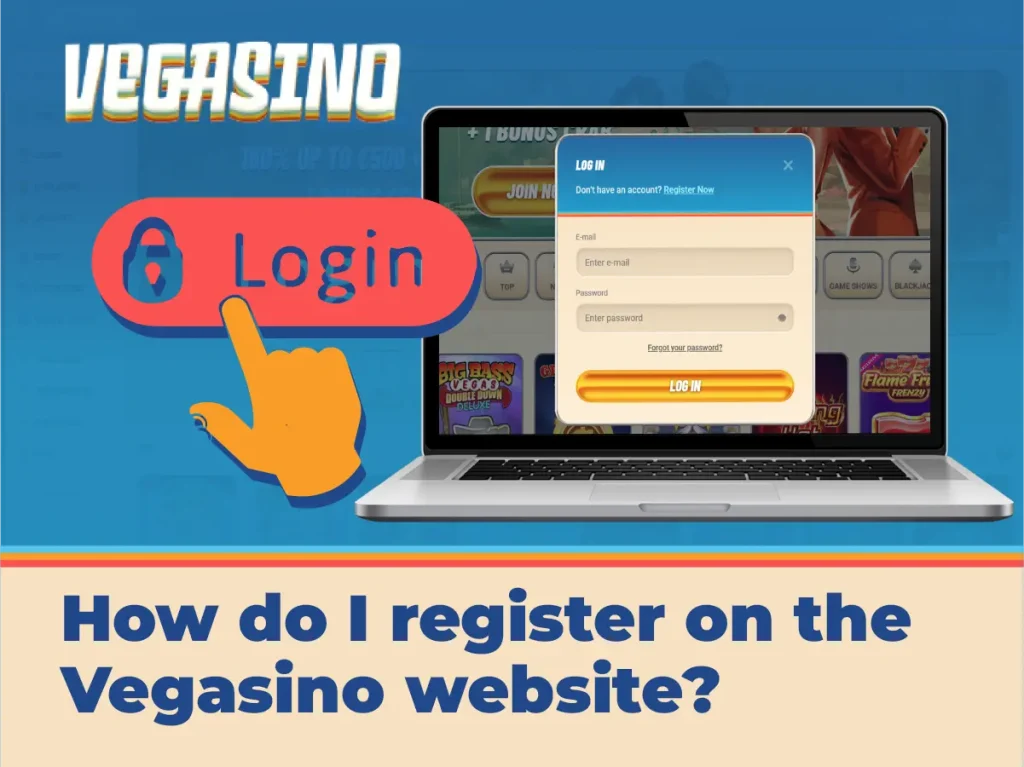 How do I register on the Vegasino website?