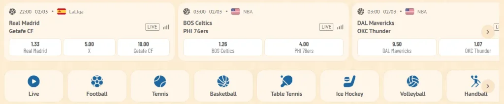 Sports You Can Bet On at Vegasino